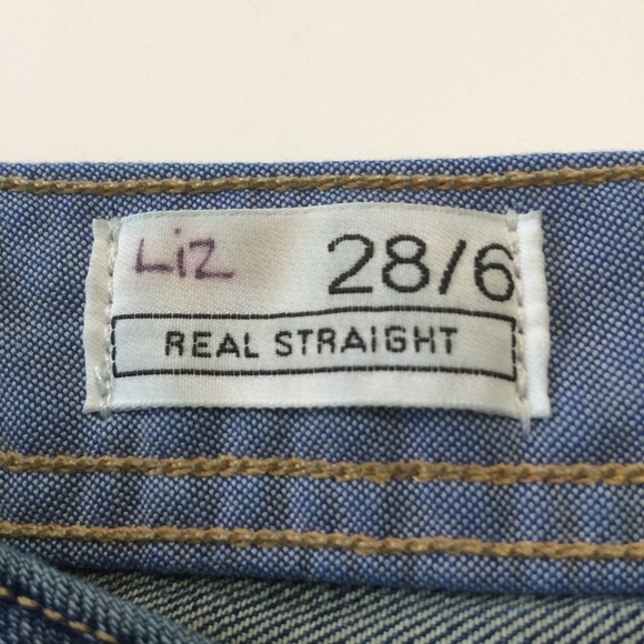 Gap Jeans Ladies Size 28/6 Real Straight Dark Wash - Picture 8 of 8